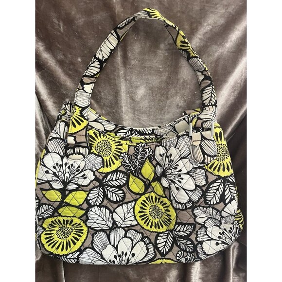 Vera Bradley Retired Emily Satchel Citron Quilted Shoulder Purse NICE SEE PHOTOS - Picture 3 of 16